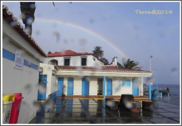 Regenbogen über dem Strandbad Santa Cruz / rainbow about the beach of Santa Cruz
